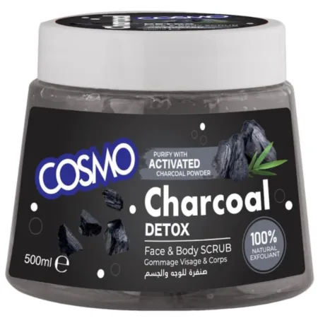 Cosmo Charcoal Face & Body Scrub 500ml