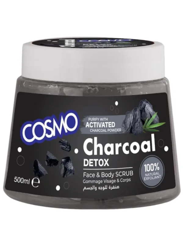 Cosmo Charcoal Face & Body Scrub 500ml