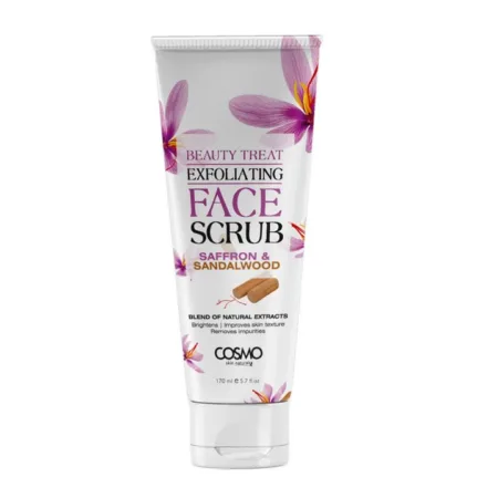 Exfoliante facial de azafrán y sándalo