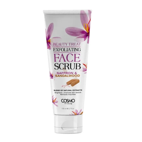 Exfoliante facial de azafrán y sándalo