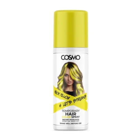 Spray de color temporal para el cabello amarillo neón