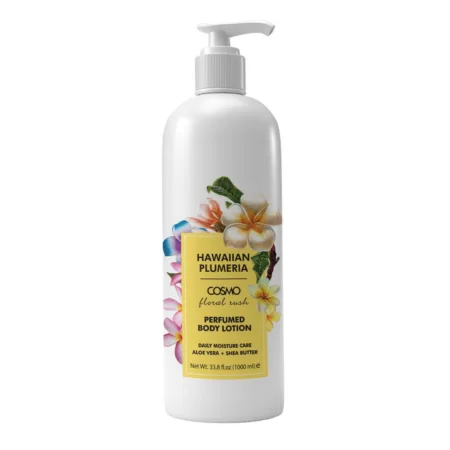 Loción corporal perfumada con plumeria hawaiana